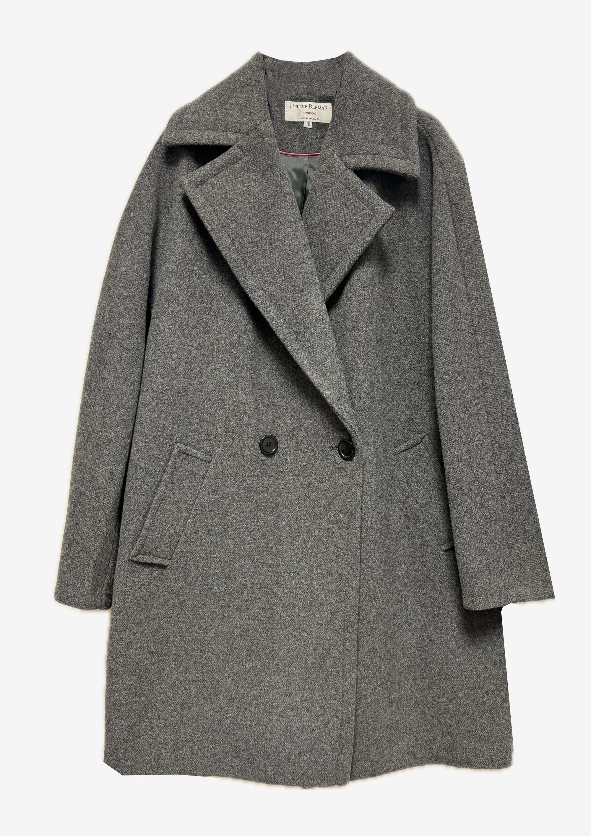 Fay Wool Blend Relaxed Coat - sizes 16, 18