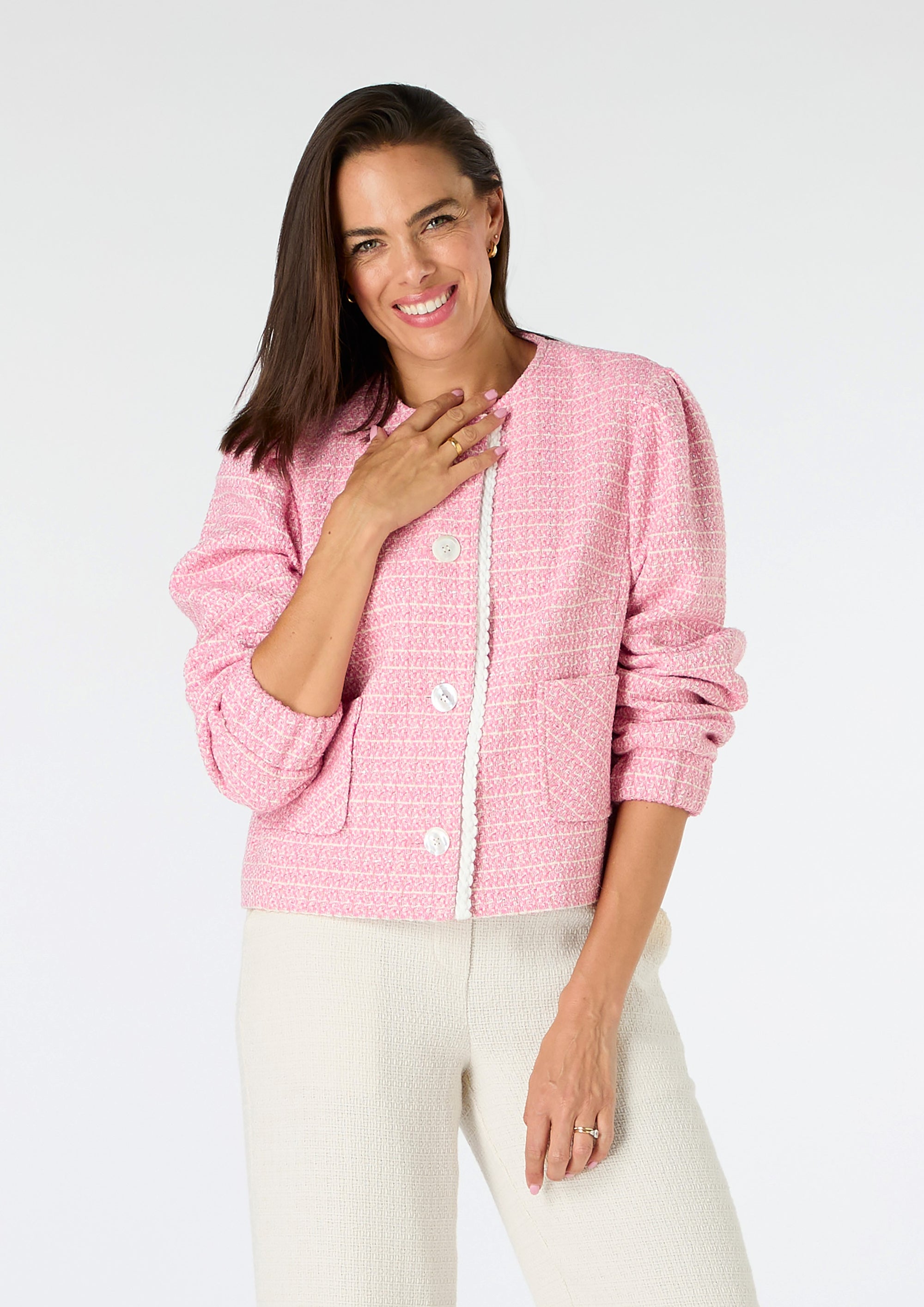 Leah Jacket with Elasticated Sleeve Cuff - size 10