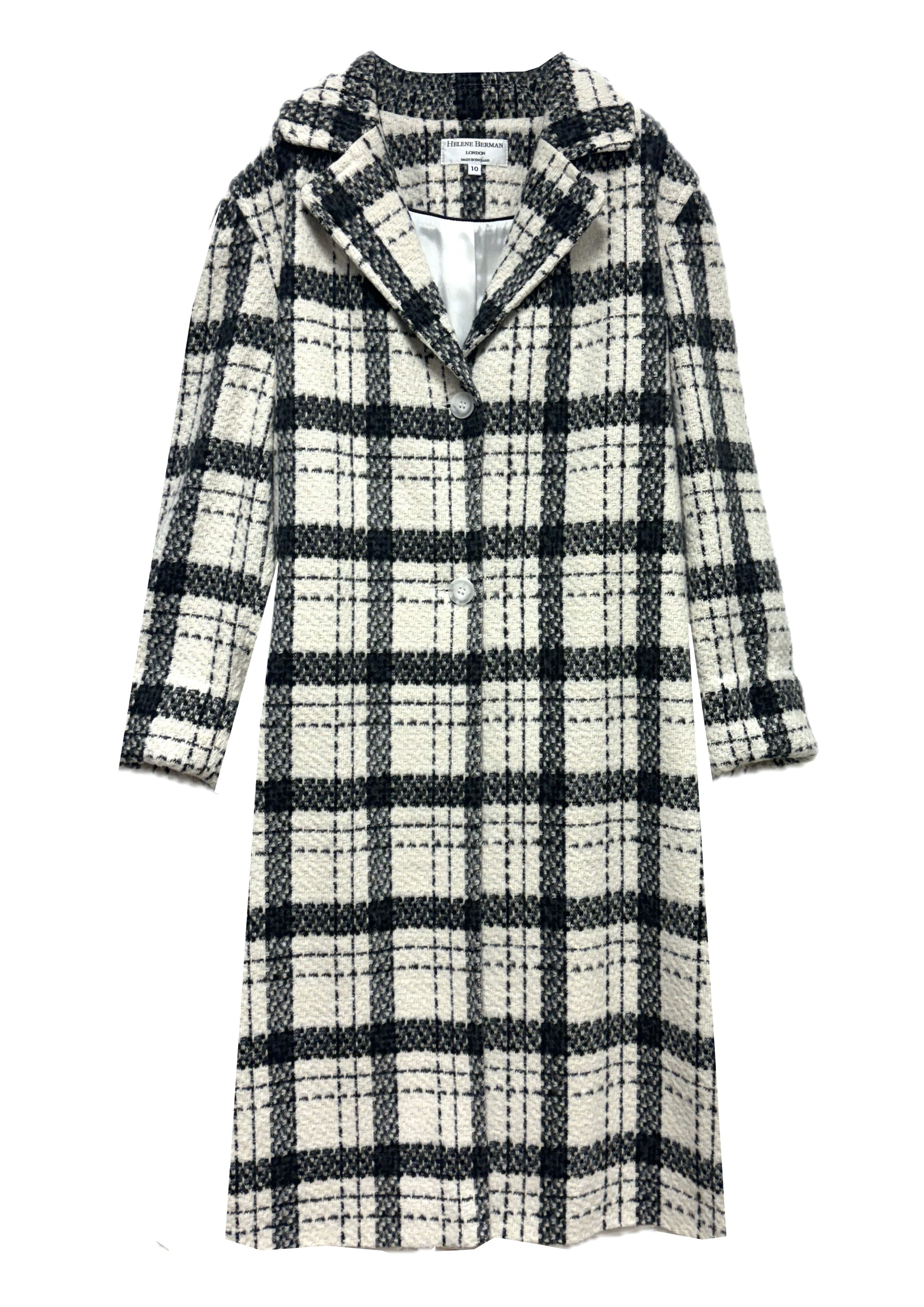 Nadia Lightweight Check Coat - size 10